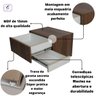 Compartimento Secreto em Mesa de Cabeceira c/ Abertura Lateral Mão Direita e Trava Oculta Madeirado - 4