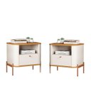 Ver imagem 1 de Conjunto de Mesa de Cabeceira Ari Off White Nature