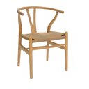 Ver imagem 2 de Kit 2 Cadeiras Tivoli Valentina Wishbone Fratini Madeira Clara Assento em Palha Natural