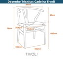 Ver mais imagens de Kit 2 Cadeiras Tivoli Valentina Wishbone Fratini Madeira Clara Assento em Palha Natural