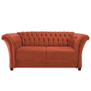 Ver imagem 2 de Sofá Recamier Divã Chesterfield 200cm Sofia Suede Terracota Capitonê- Mabe Magazine