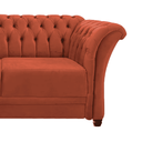 Ver imagem 5 de Sofá Recamier Divã Chesterfield 200cm Sofia Suede Terracota Capitonê- Mabe Magazine
