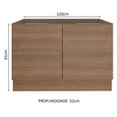 Ver imagem 3 de Balcão Gabinete de Pia Madesa Stella 2 Portas (Sem Tampo e Pia) Rustic
