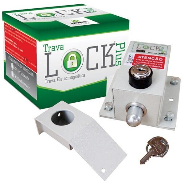 Trava Eletromagnética Para Portão Lock Plus com Temporizador Ipec - 127V - 2