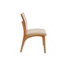 Cadeira Yumi Madeira Mel Estofada Estilo Nórdica Luxo:linho Areia - 7