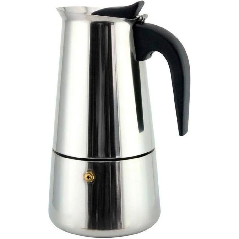 Cafeteira Italiana Inox Serve 6 Xícaras Design Sofisticado