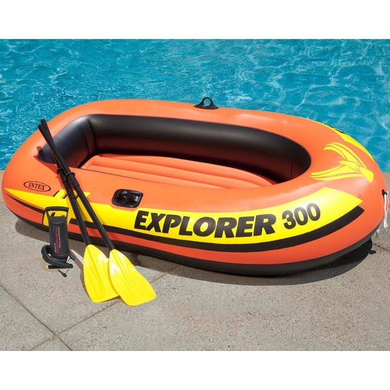 Bote Inflável Explorer 300 Intex Até 186kg - Par Remos Bomba - 3