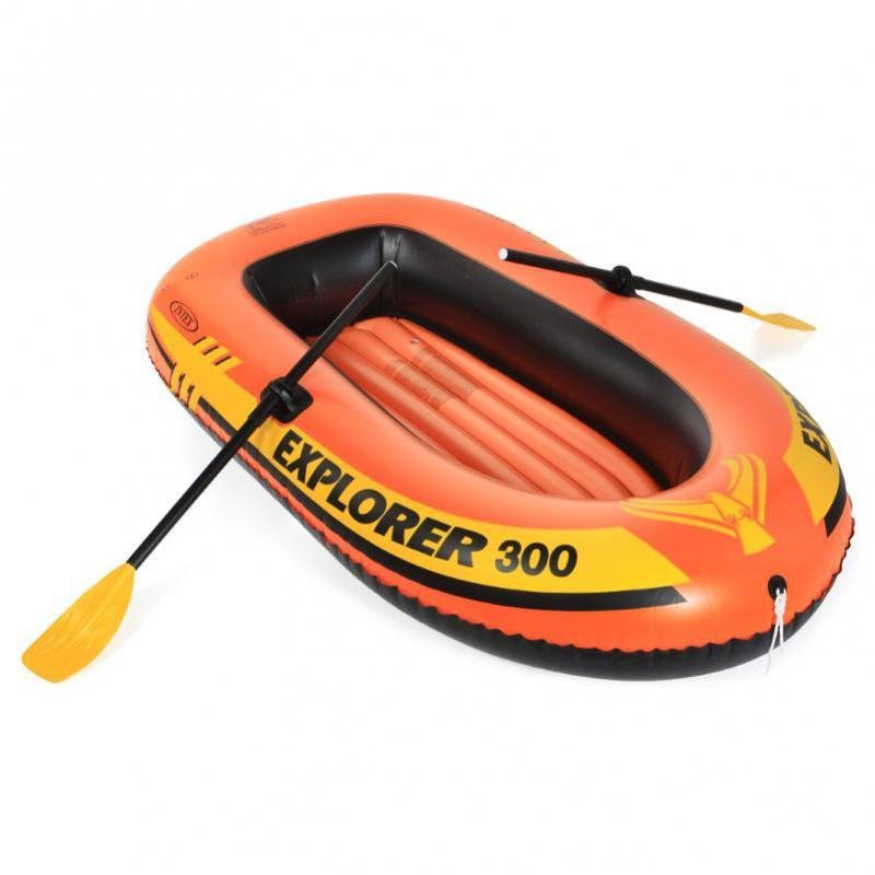 Bote Inflável Explorer 300 Intex Até 186kg - Par Remos Bomba