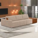 Ver imagem 2 de Sofá Ilha Modular para Sala 312cm com Puff Dublin K01 Veludo Bege Sintético Caramelo - Lyam Decor
