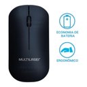 Ver imagem 4 de Mouse Sem Fio Ergonomico 2.4 Ghz 1200 Dpi Preto Usb Economiza Pilha Power Save MO307 Multilaser