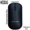 Mouse Sem Fio Ergonomico 2.4 Ghz 1200 Dpi Preto Usb Economiza Pilha Power Save MO307 Multilaser - 2