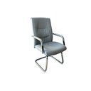 Ver imagem 4 de Kit 2 Cadeiras Fixa Interlocutor Estofada Premium Luxo W-50A Cinza