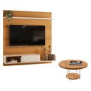 Ver imagem 1 de Painel para Tv Suspenso Evo com Mesa de Centro Sky Cinamomo Off White – Hb Móveis