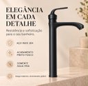 Ver imagem 2 de Torneira Egyto Preta Alta Aço Inox 304 Premium Goldenx