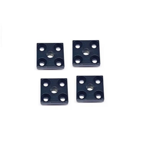 Suporte Fixação para Rodízio ou Sapata Perfil Modular Link Preto 04 Unidades Rometal Pacote com 04 U