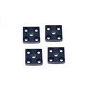Ver imagem 1 de Suporte Fixação para Rodízio ou Sapata Perfil Modular Link Preto 04 Unidades Rometal Pacote com 04 U