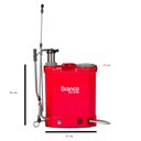 Ver imagem 3 de Pulverizador Costal A Bateria e Manual Bomba 21 Litros Profissional Branco 6 Bicos Cor Vermelho