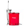 Pulverizador Costal A Bateria e Manual Bomba 21 Litros Profissional Branco 6 Bicos Cor Vermelho - 1