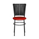 Ver imagem 5 de 6 Cadeiras para Mesa Preta Hawai Preto Cor:vermelho