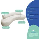 Ver imagem 4 de Divã Recamier Celeste Curvo Sala Estar Luxo 160cm Bouclé