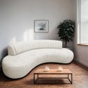 Ver imagem 1 de Divã Recamier Celeste Curvo Sala Estar Luxo 160cm Bouclé