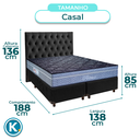 Ver imagem 3 de Cama + Box Blindado e Colchão Molas Ensacadas Casal - Petrus Paropas + Cabeceira