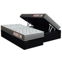 Ver imagem 1 de Conjunto Box Baú Solteiro: Colchão Espuma Orthoflex D23 Comfortpedic + Base Crc Suede Black(88x188