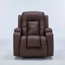 Ver mais imagens de Poltrona do Papai Reclinável Elétrica Austin com Massagem Aquecimento Entrada USB/USB-C PU Marrom Ch