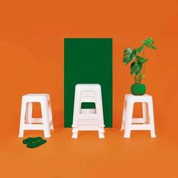 Kit 4 Banqueta Mor Bela Vista - Branco Suporta até 120 Kg - 3