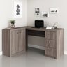 Mesa para Escritório em L com 3 Gavetas e Armários Me4100  - 1