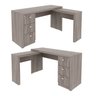 Mesa para Escritório em L com 3 Gaveta Me4101  - 5