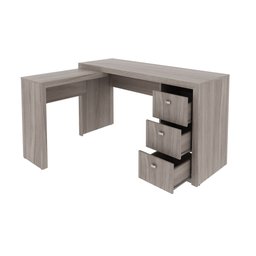 Mesa para Escritório em L com 3 Gaveta Me4101  - 6