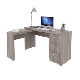 Mesa para Escritório em L com 3 Gaveta Me4101  - 9