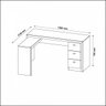 Mesa para Escritório em L com 3 Gaveta Me4101  - 14