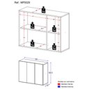 Ver imagem 3 de Gabinete Banheiro 3 Portas Suspenso 90cm Multimóveis MP5029 Preto
