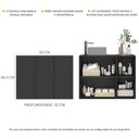 Ver imagem 2 de Gabinete Banheiro 3 Portas Suspenso 90cm Multimóveis MP5029 Preto