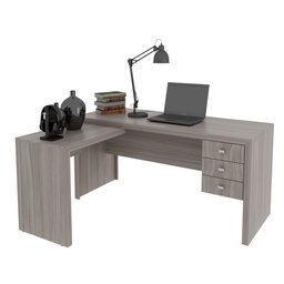 Mesa para Escritório em L com 3 Gavetas Me4106  - 8