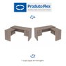 Mesa para Escritório em L com 3 Gavetas Me4106  - 12