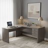 Mesa para Escritório em L com 3 Gavetas Me4106  - 2