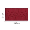 Ver imagem 3 de Painel Estofado Istambul Solteiro Madeira Maciça Suede Vermelho 100cm Gat Magazine