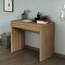 Ver imagem 1 de Escrivaninha Mesa Escritório com ME4107 1 Gaveta 90cm Amêndoa Marrom