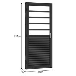 Porta de Aço Mista Laminada Tradição 83x215 R60 Abertura Direita - 2