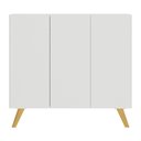 Ver imagem 2 de Gabinete Banheiro 3 Portas Retrô 90Cm Multimóveis Mp5030 Branco/Natural