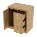 Ver imagem 6 de Balcão para Escritório 68cm com 1 Porta e 3 Gavetas ME4111 Marrom