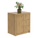 Ver imagem 5 de Balcão para Escritório 68cm com 1 Porta e 3 Gavetas ME4111 Marrom