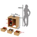 Ver imagem 4 de Balcão para Escritório 68cm com 1 Porta e 3 Gavetas ME4111 Marrom