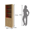 Ver imagem 4 de Armário Alto para Escritório 171,5x60cm com 2 Portas e 5 Prateleiras ME4110