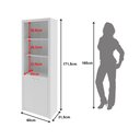 Ver imagem 4 de Armário Alto para Escritório 171,5x60cm com 2 Portas e 5 Prateleiras ME4110