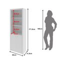 Ver imagem 4 de Armário Alto para Escritório 171,5x60cm com 2 Portas e 5 Prateleiras ME4110