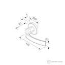 Ver imagem 3 de Fechadura Pado Concept 407 Cromado Canto Redondo 40mm Interna Gorja